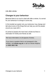 Changes to your behaviour (large print word