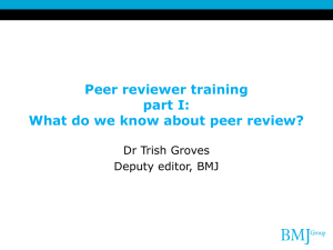 What is peer review?
