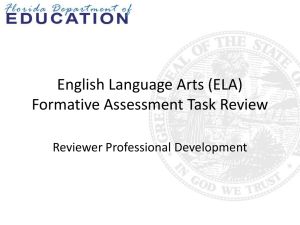 ELA Formative Assessment Task: What to Look