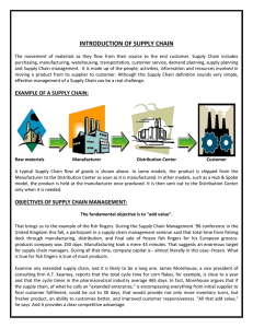 Report of supply chain management