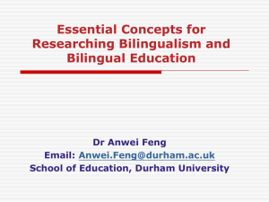 Bilingualism without diglossia Bilingualism without diglossia