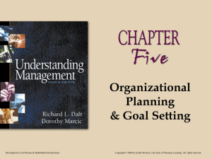 Chapter 07 Organizational Planning and Goal Setting