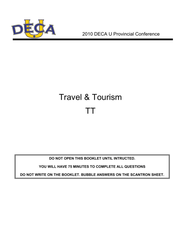 travel and tourism case study deca