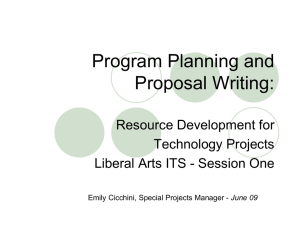 Program Planning and Proposal Writing