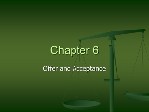 Chapter 6 - Offer and Acceptance 2010