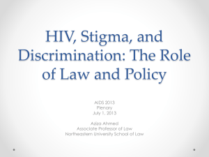 HIV, Stigma, and Discrimination