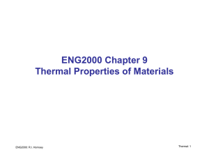 Thermal properties of materials