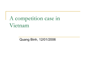 Một vụ việc cạnh tranh của Việt Nam
