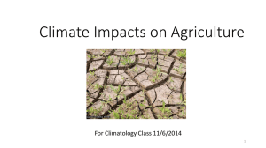Agriculture Impacts on Climate