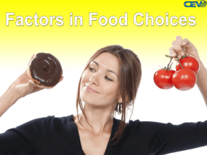 Factors in Food Choice