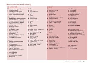 Utilities Industry Stakeholder Summary