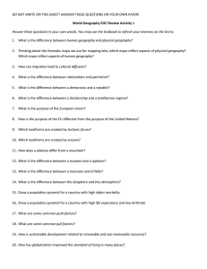 DO NOT WRITE ON THIS SHEET! ANSWER THESE QUESTIONS