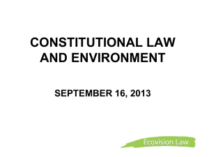 September 16 Constitutional Law and Environment A