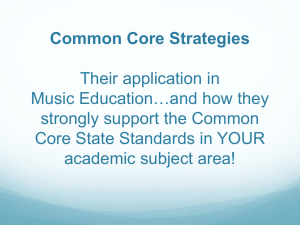 common core and music ppt