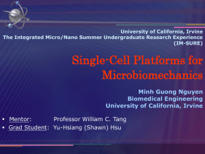 Single Cell Platform by Minh Guong Nguyen (Biomedical Engineering)