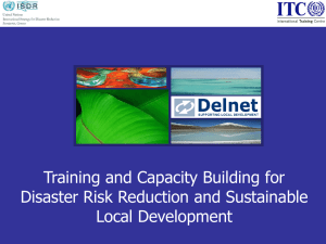 Training And Capacity Building For Disaster Risk Reduction