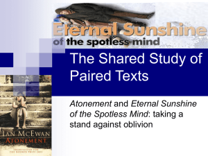 Atonement + Eternal Sunshine