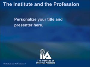 Introduction - The Institute of Internal Auditors