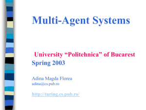 Multi-Agent Systems Lecture 11 Computer Science WPI - AI-MAS