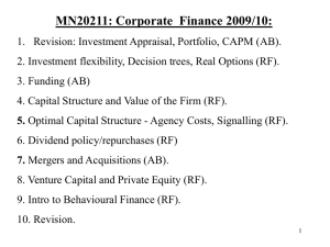 optimal capital structure.