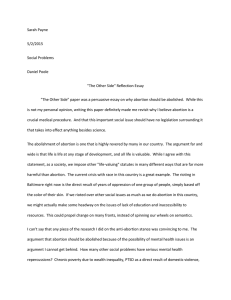 "The Other Side" Reflection Essay - Sarah Payne's E