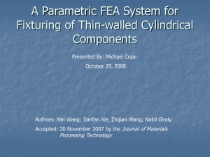 A Parametric FEA System for Fixturing of Thin