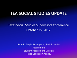 STAAR-EOCUpdate2010 - Texas Social Studies Supervisors
