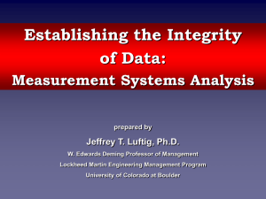 An Introduction to Measurement Systems Analysis