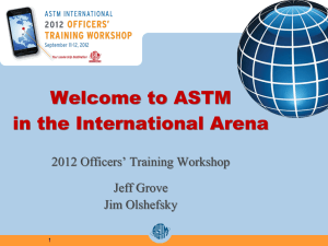 ASTM International in the Global Arena