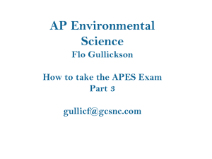 Tips for taking APES exam!!!