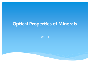 Optical Properties of Minerals