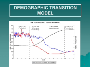 Lecture 7a -- Chap 3 -- Demographic Transition