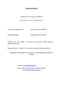 Tender Document Mechanical - Mirpur University of Science