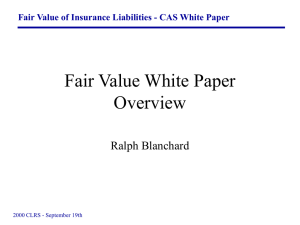 Fair Value of Insurance Liabilities