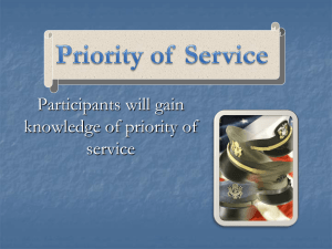 Priority of Service