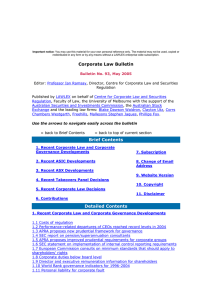 Corporate Law Bulletin 93 - May 2005