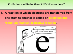 (REDOX) reactions?