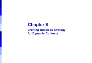 Chapter 6 Crafting Business Strategy for Dynamic Contexts