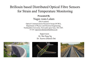 Brillouin based Distributed Optical Fibre