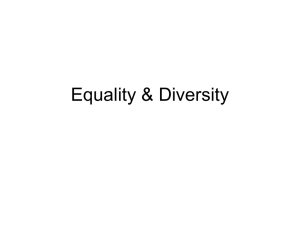 Equality & Diversity powerpoint