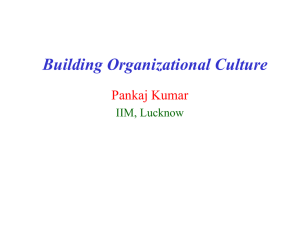 Building Organizational Culture