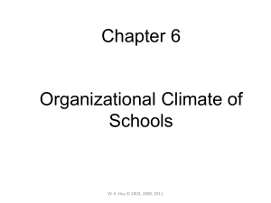 Chapter 6 Organizational Climate of Schools