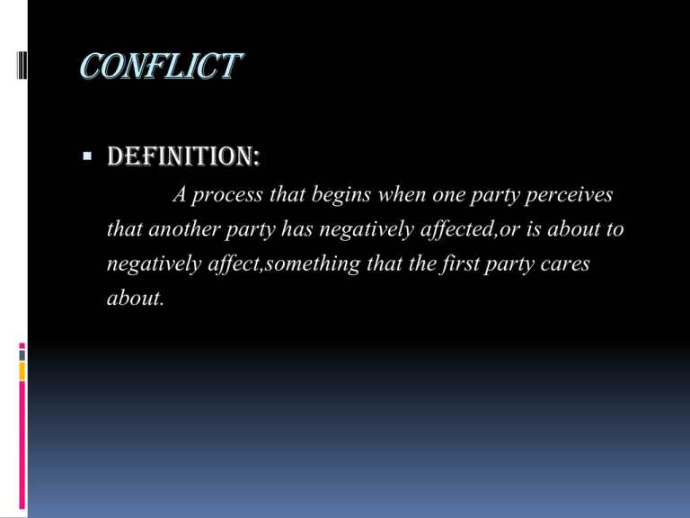 Main Conflict Definition