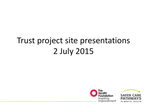 Trust project site Sharing the learning slides