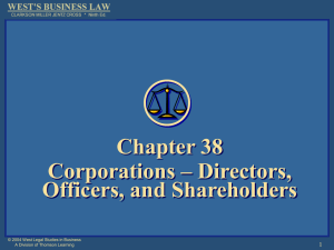 Directors, Officers, and Shareholders