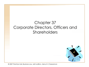 Chapter 036 - Directors, Officers, & Shareholders