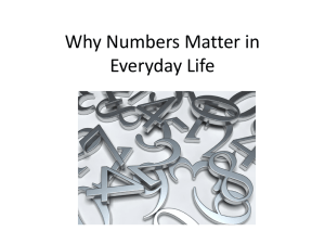 Why Numbers Matter in Everyday Life