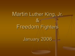 Martin Luther King, Jr. & Freedom Fighters January 2006