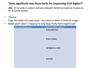 How significant was Rosa Parks for improving Civil