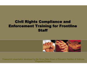 Civil Rights Compliance and Enforcement Training for Frontline Staff